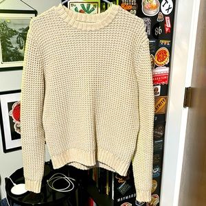 Mens Fisherman Sweater! Mens Size Small. Brand Wellen Biege color!